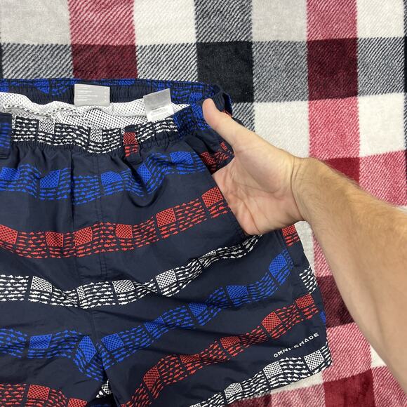 Columbia PFG Shorts Men S Super Backcast Swim Trunk Mesh Line Fish US Flag Print - Picture 5 of 12